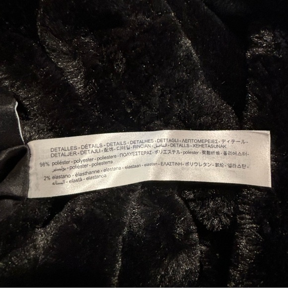 ZARA Sz M Reversible Hooded Jacket Shiny Side and Fuzzy Side Multiple Pockets - Picture 8 of 8